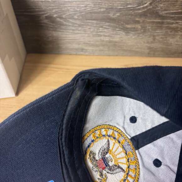 US Navy Hat Cap Strap Back Blue United States Adjustable - Picture 8 of 11